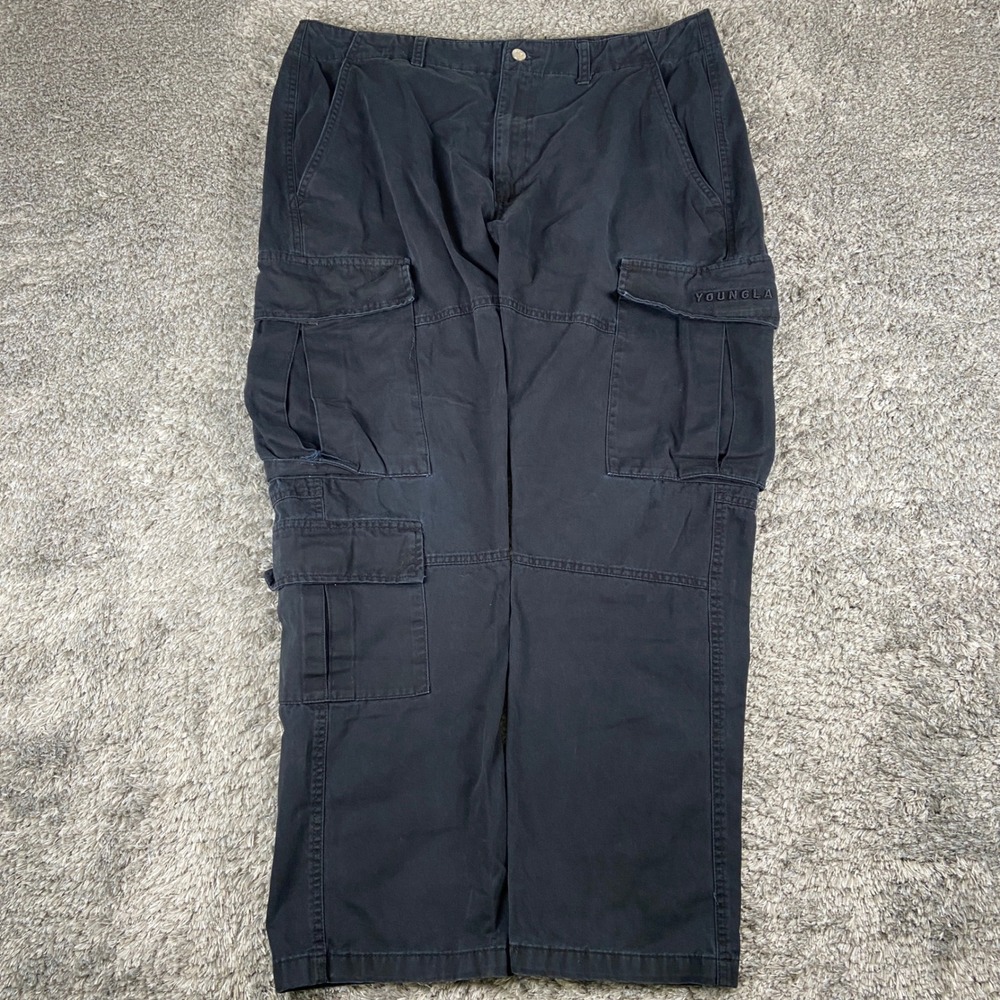 YoungLA 616 Suburban Twill Cargos Mens XXL Black Cotton Tactical Utility Pant